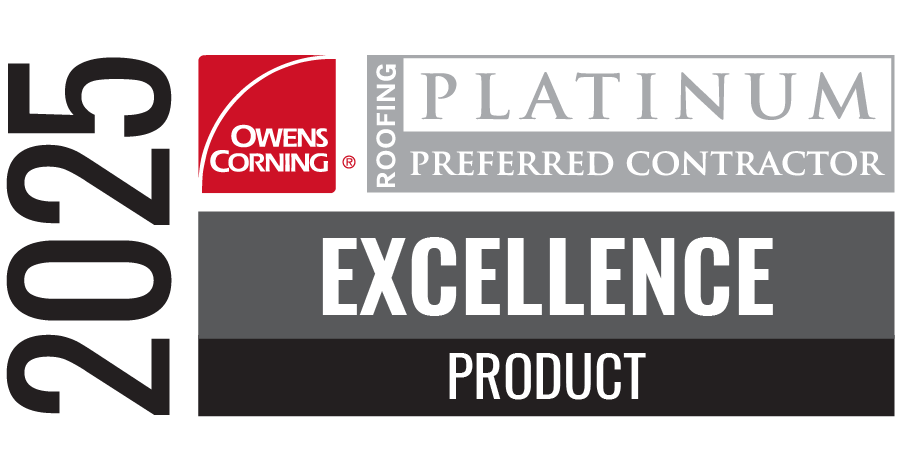 2025 Owens Corning product excellence award San Antonio roofing company.